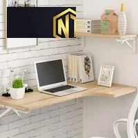 BÀN LÀM VIỆC BẰNG GỖ TREO TƯỜNG TIỆN LỢI MẪU 01